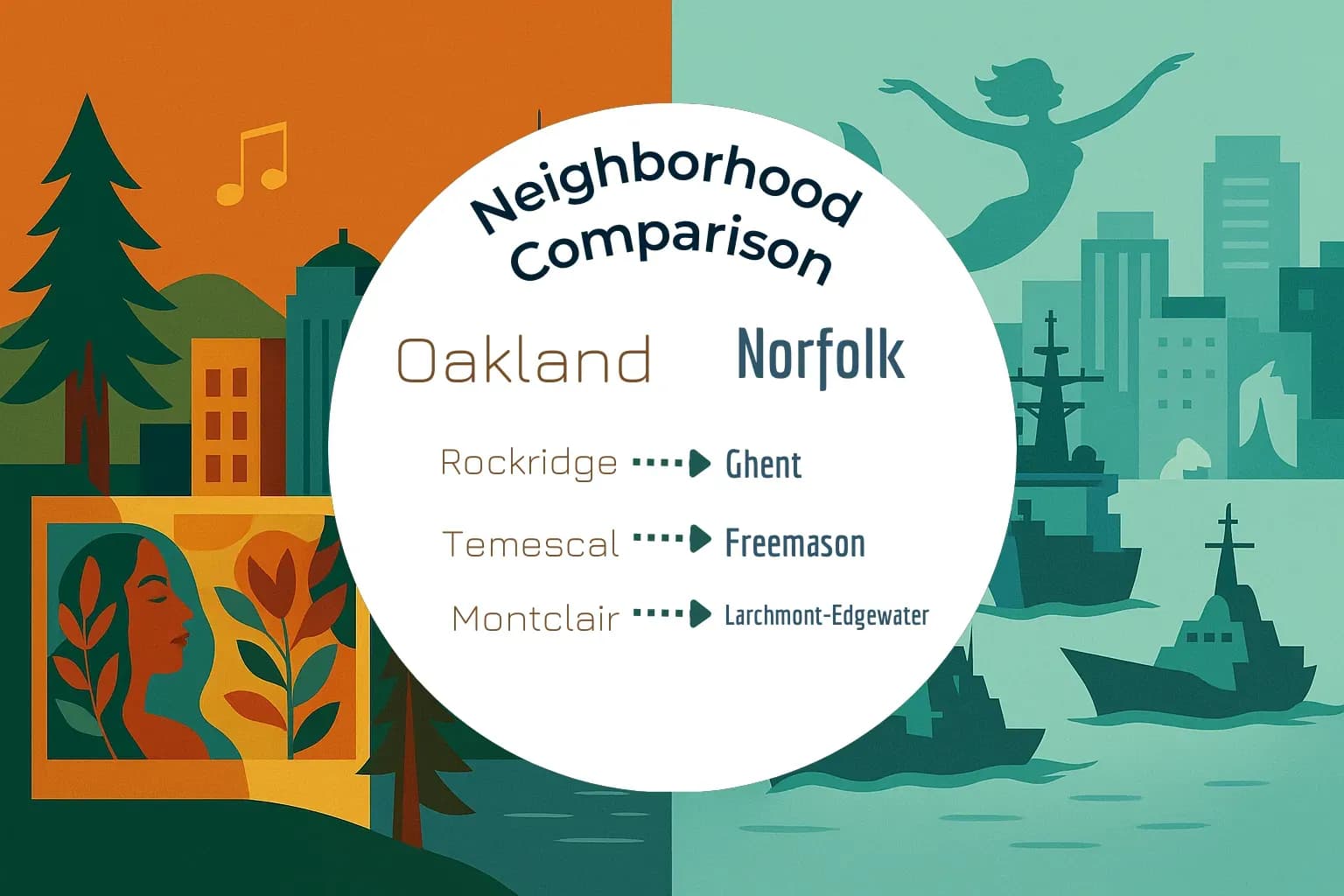 Oakland vs Norfolk Neighborhood Comparison