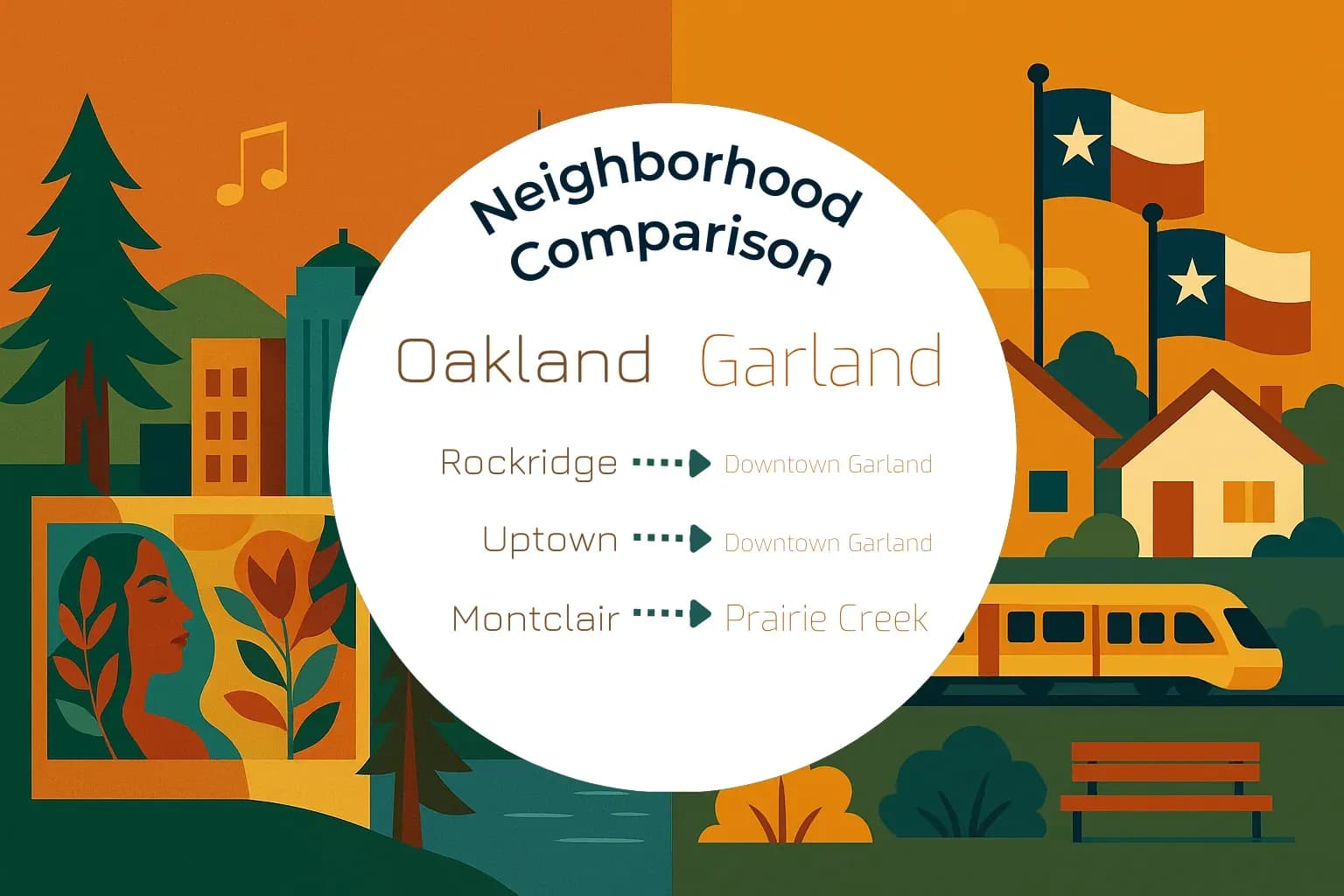Oakland vs Garland Neighborhood Comparison