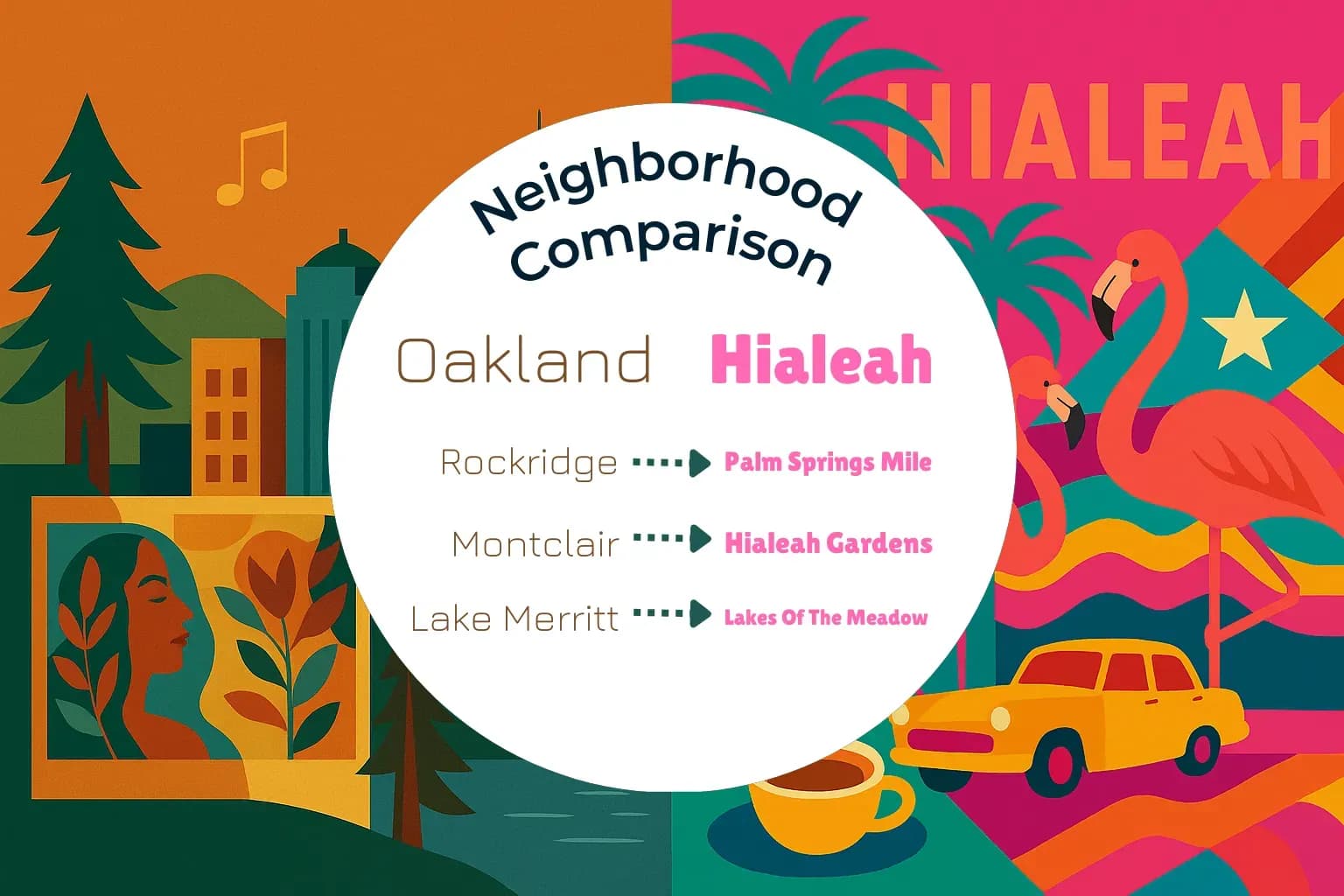 Oakland vs Hialeah Neighborhood Comparison