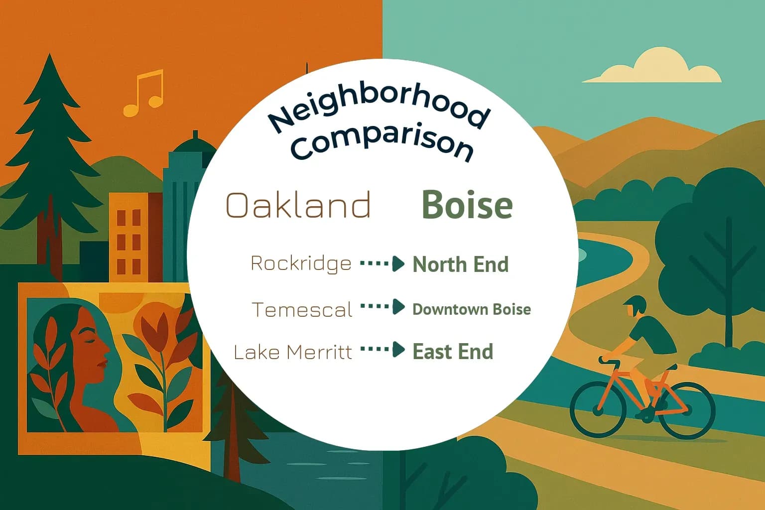 Oakland vs Boise Neighborhood Comparison