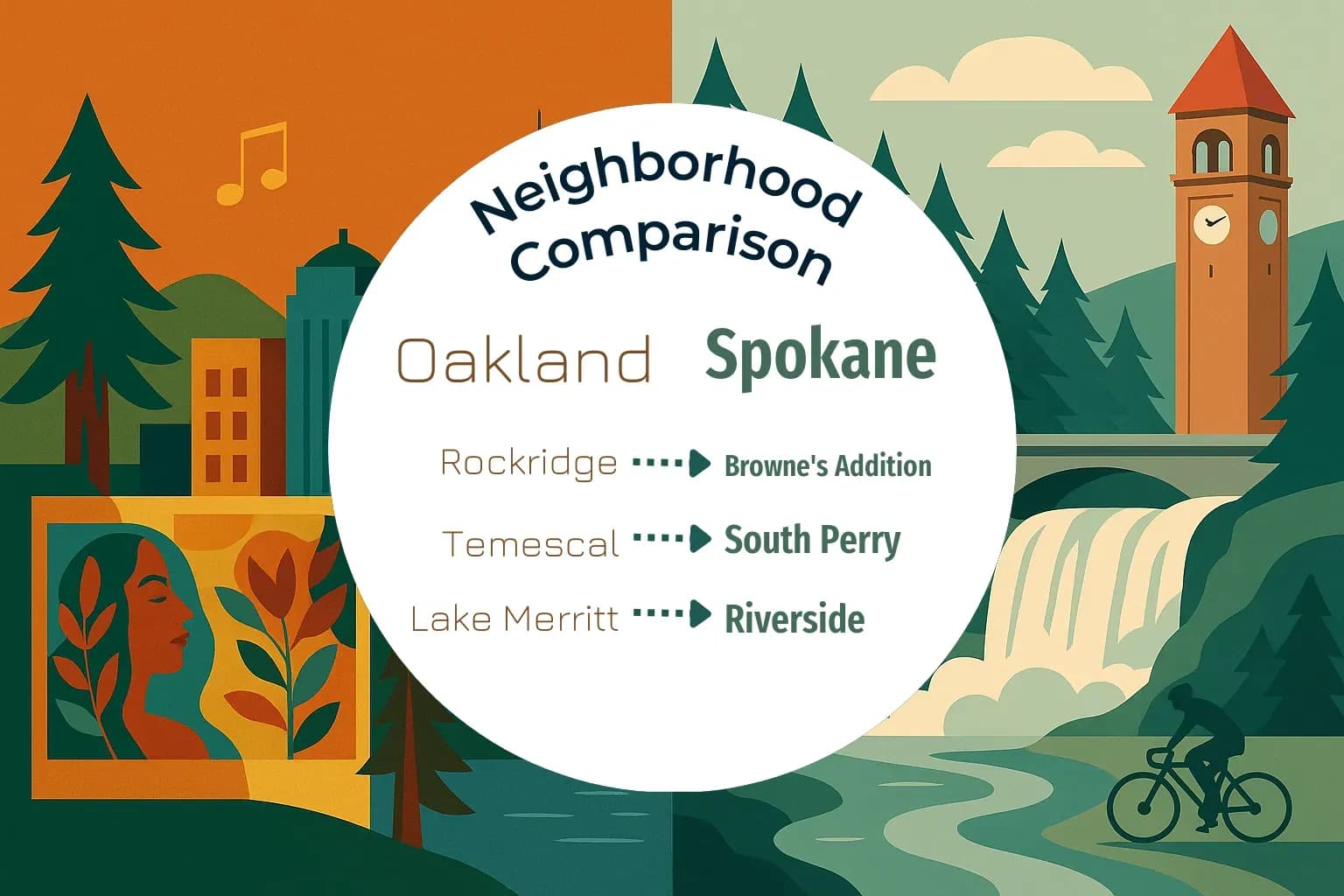 Oakland vs Spokane Neighborhood Comparison