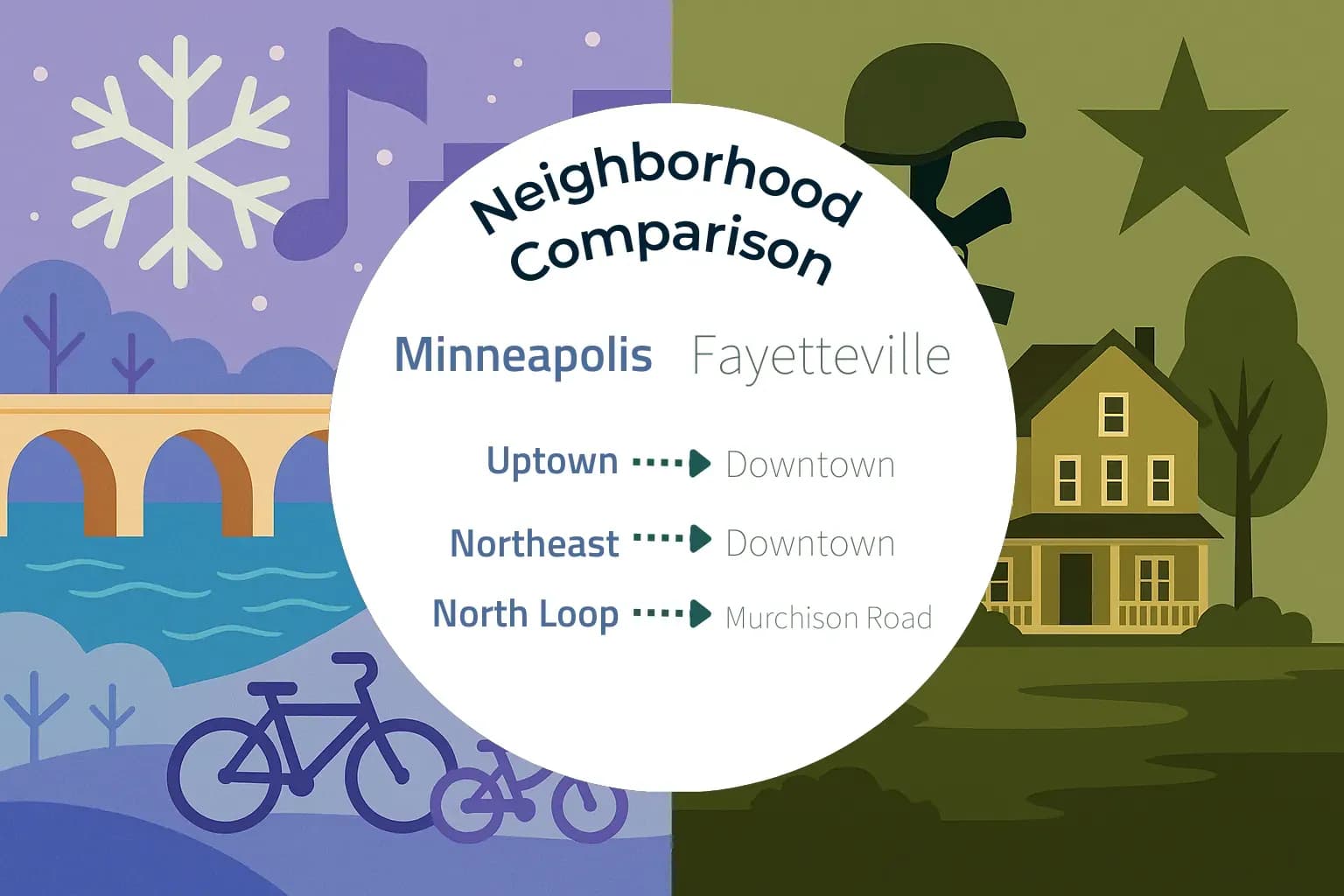 Minneapolis vs Fayetteville Neighborhood Comparison