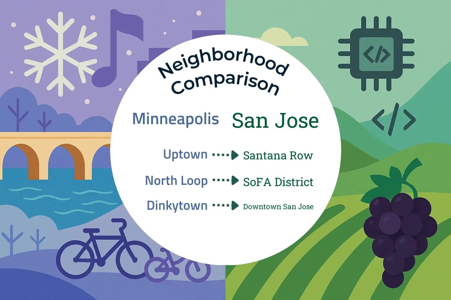 Minneapolis vs San Jose Neighborhood Comparison