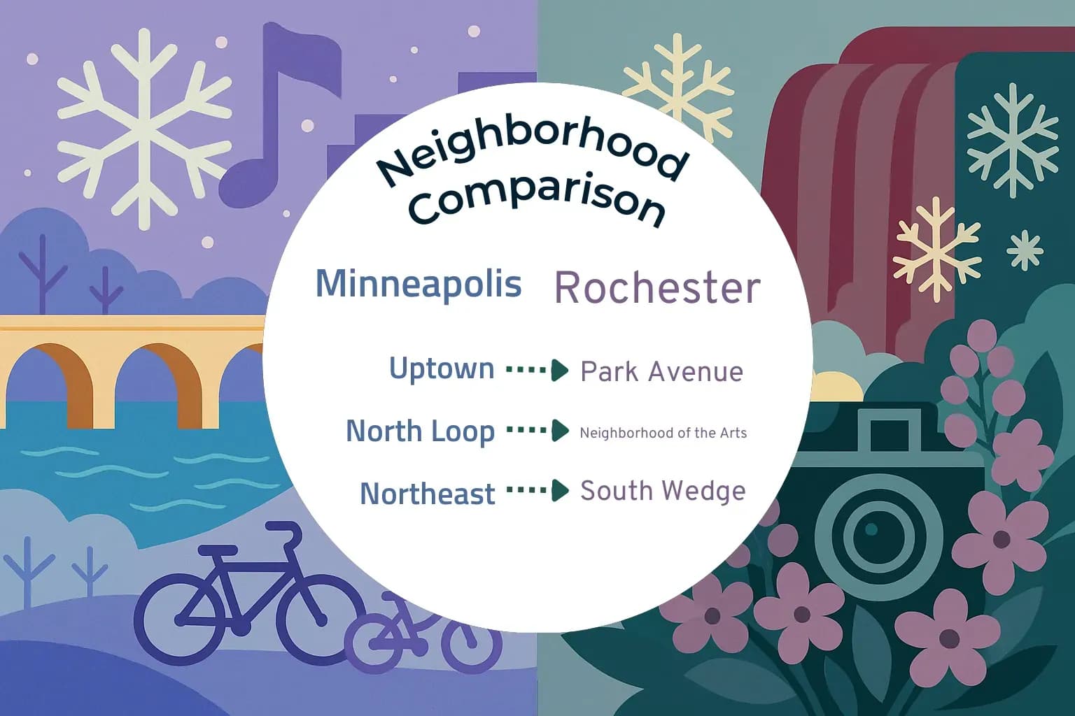 Minneapolis vs Rochester Neighborhood Comparison