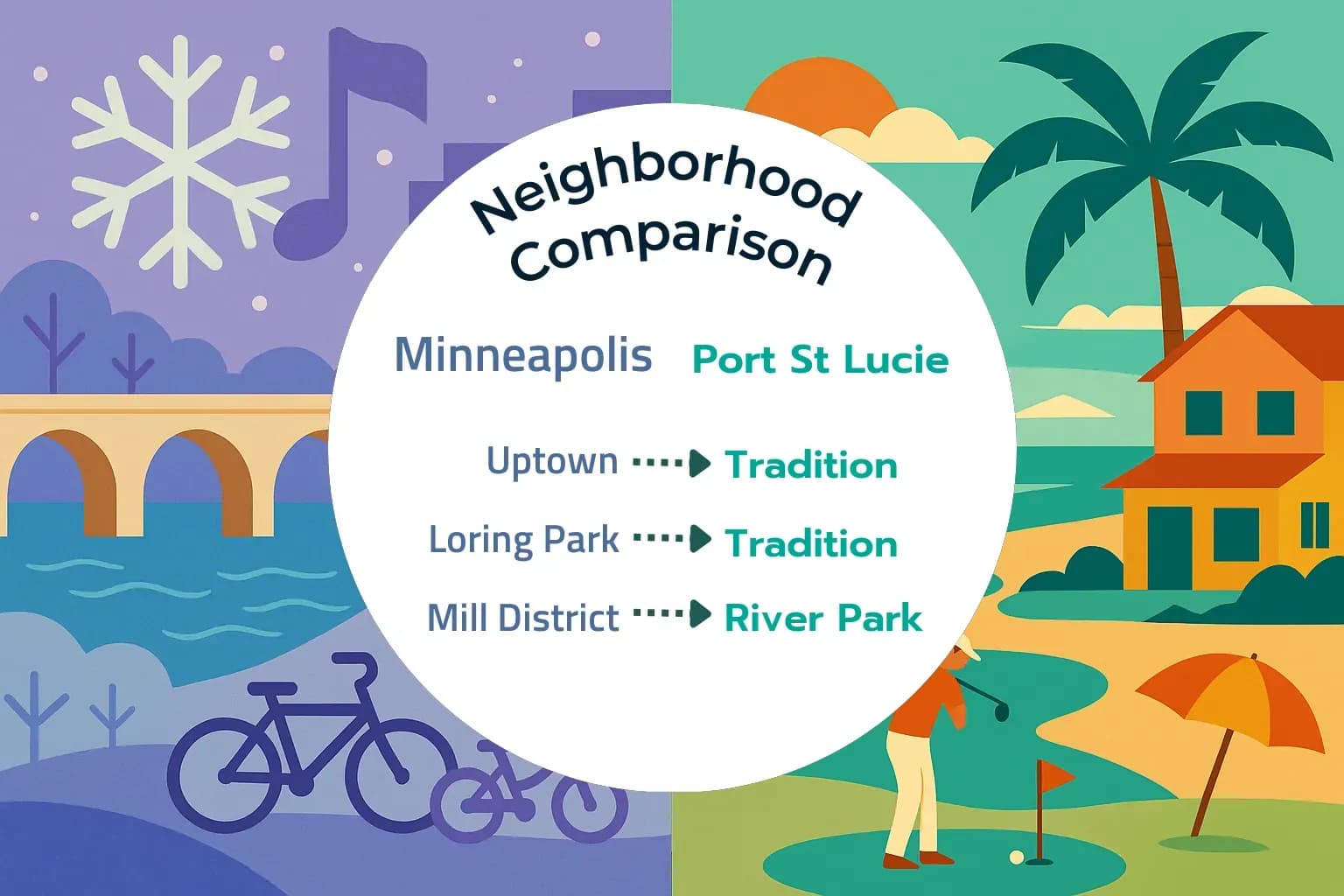 Minneapolis vs Port St. Lucie Neighborhood Comparison