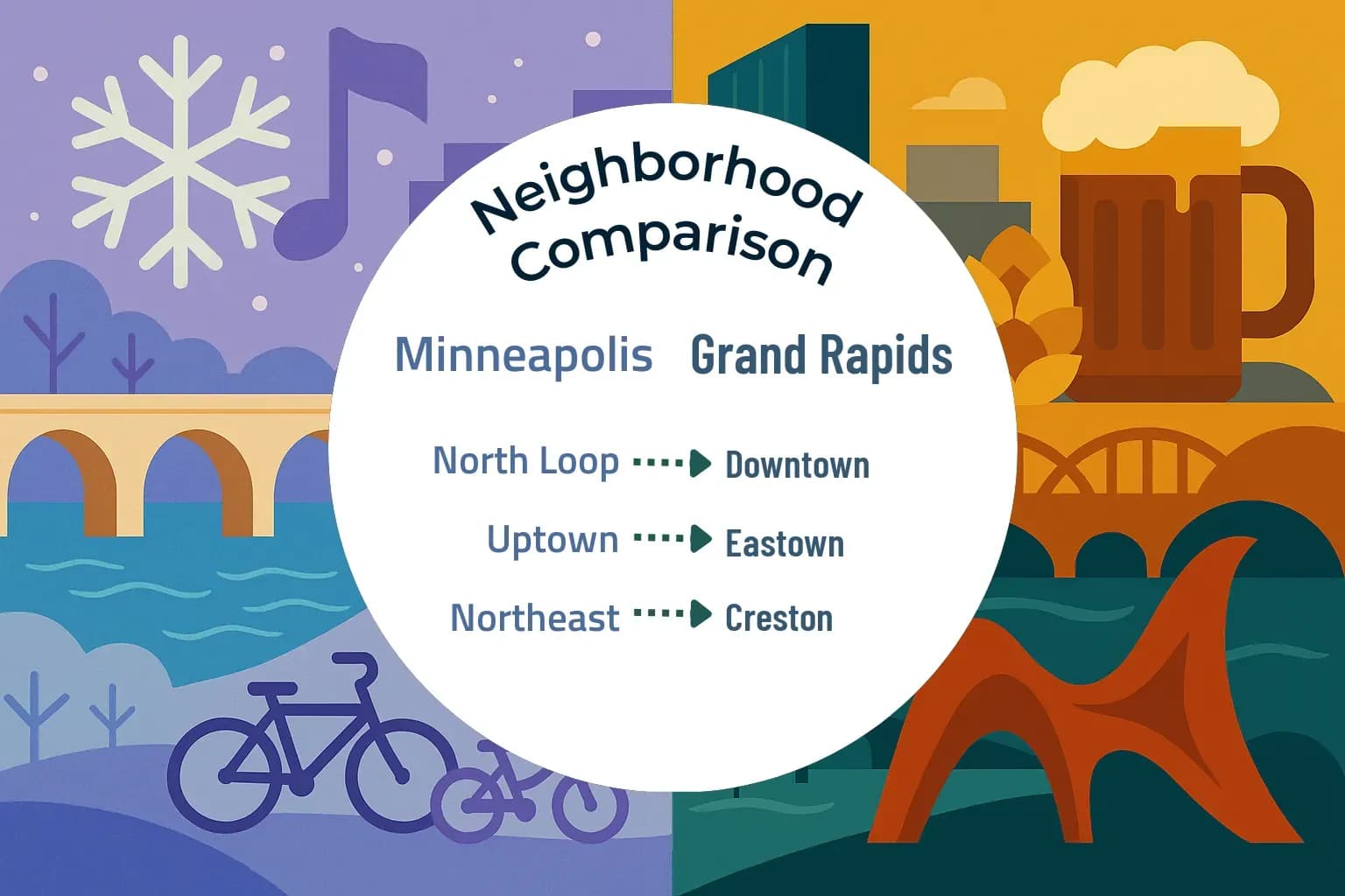 Minneapolis vs Grand Rapids Neighborhood Comparison