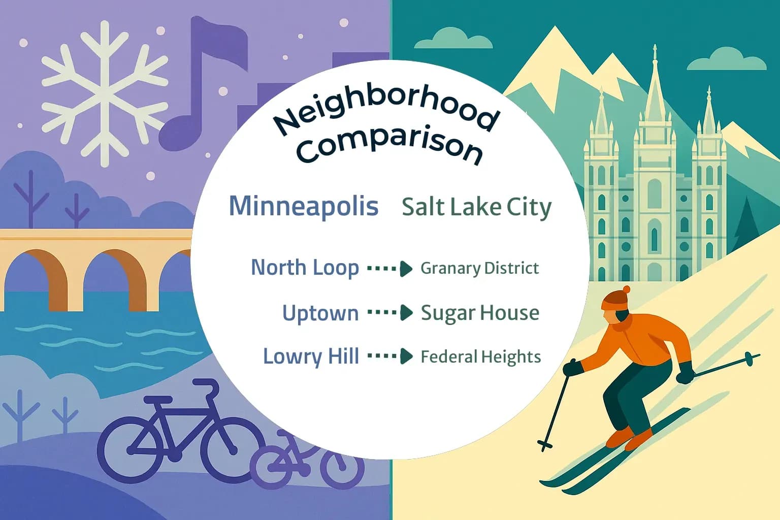 Minneapolis vs Salt Lake City Neighborhood Comparison