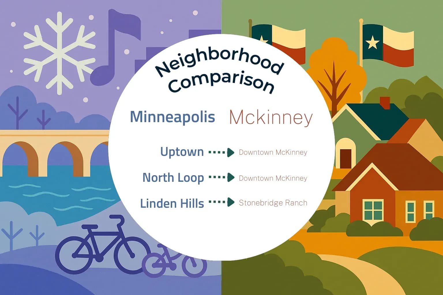 Minneapolis vs Mckinney Neighborhood Comparison