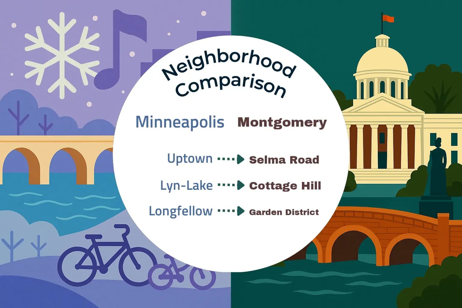 Minneapolis vs Montgomery Neighborhood Comparison