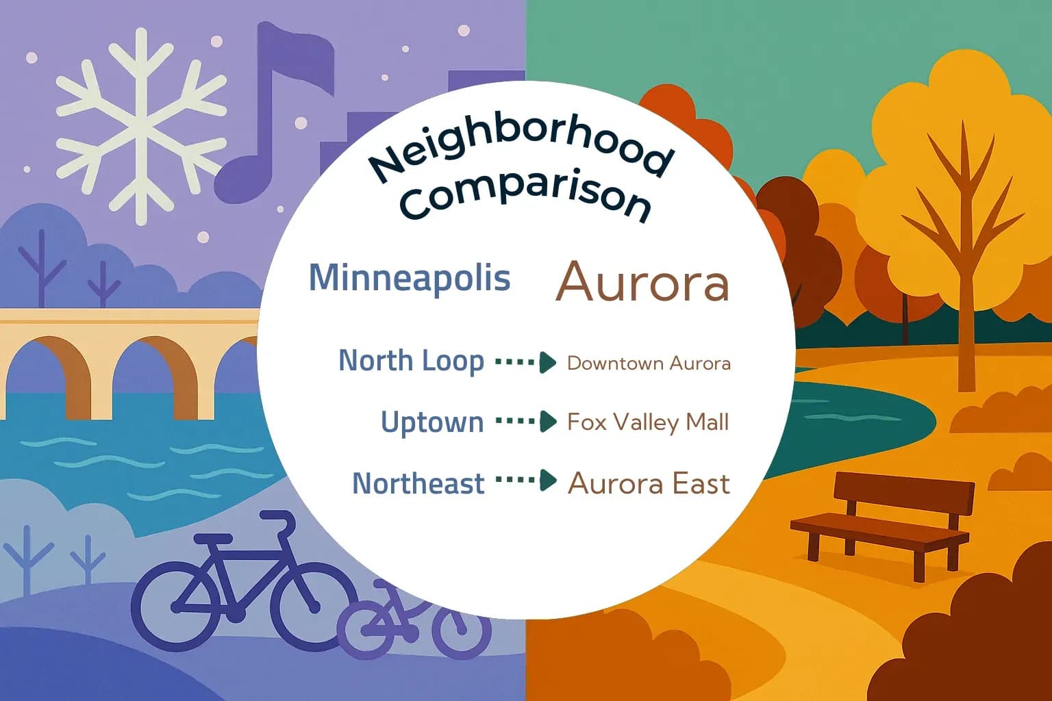 Minneapolis vs Aurora Neighborhood Comparison