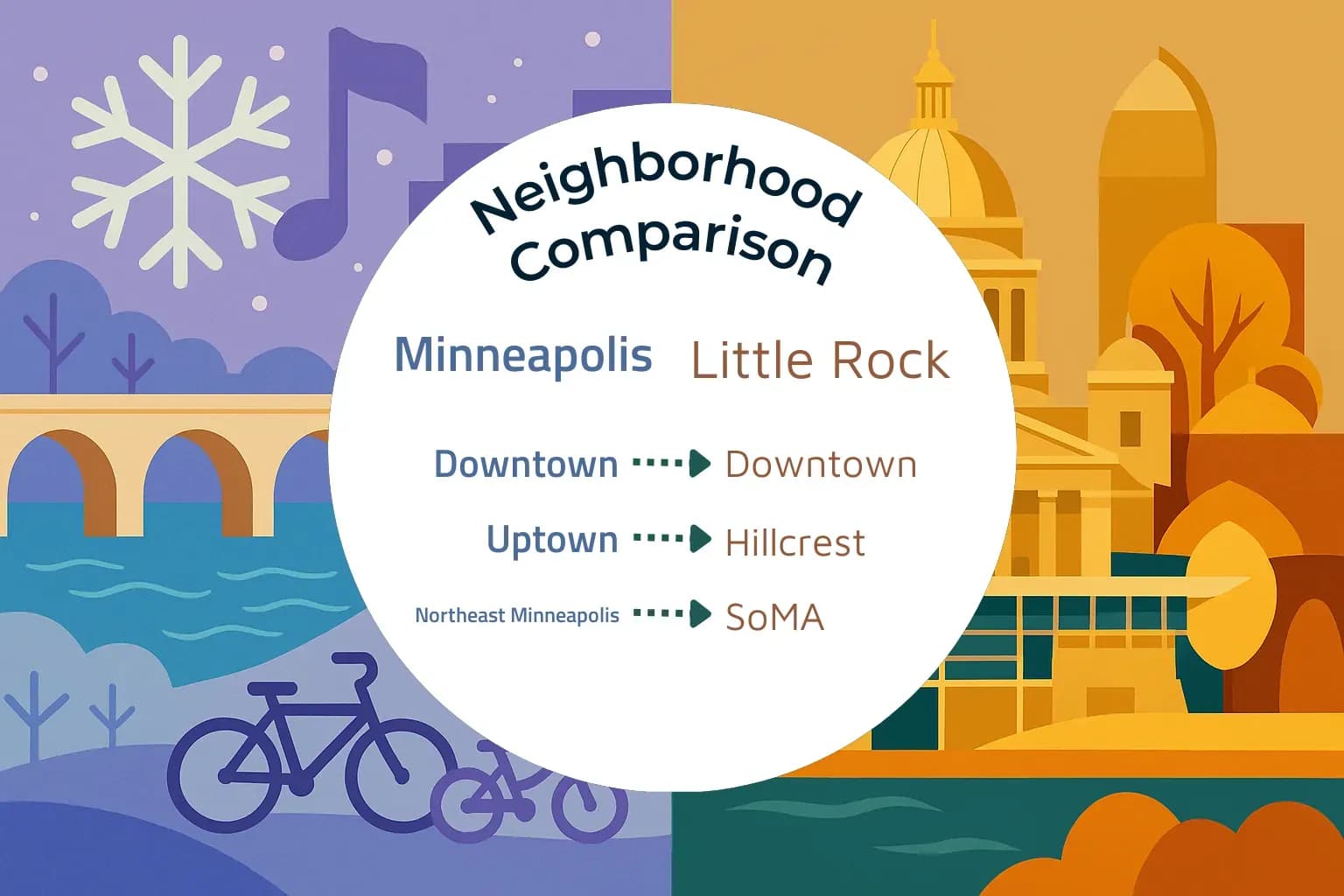 Minneapolis vs Little Rock Neighborhood Comparison