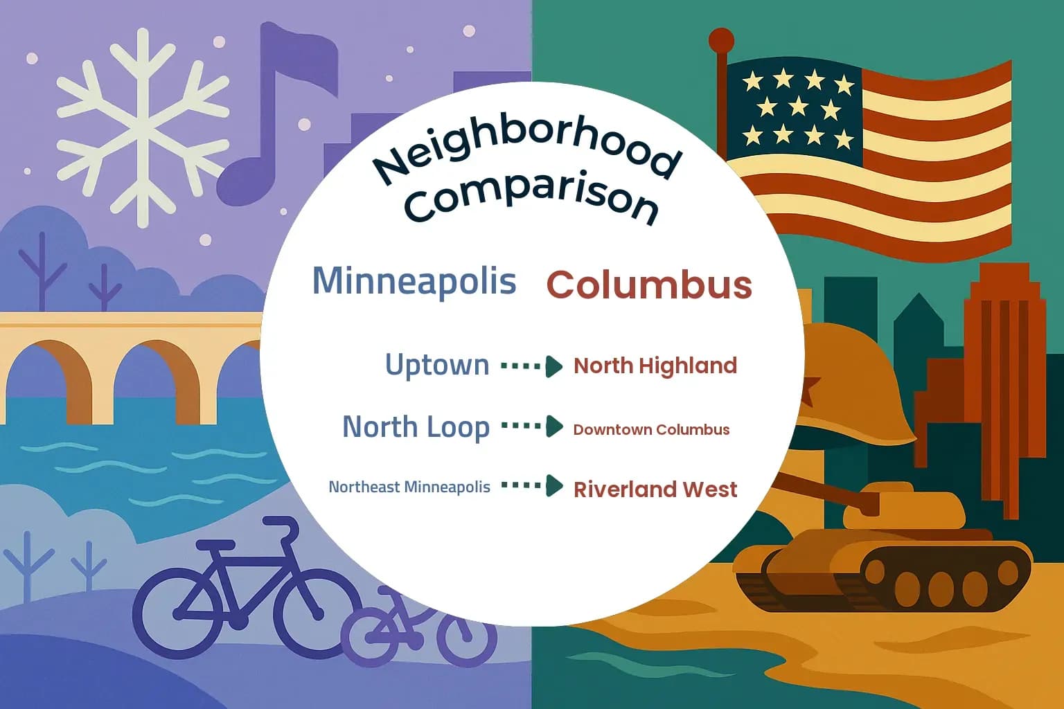 Minneapolis vs Columbus Neighborhood Comparison