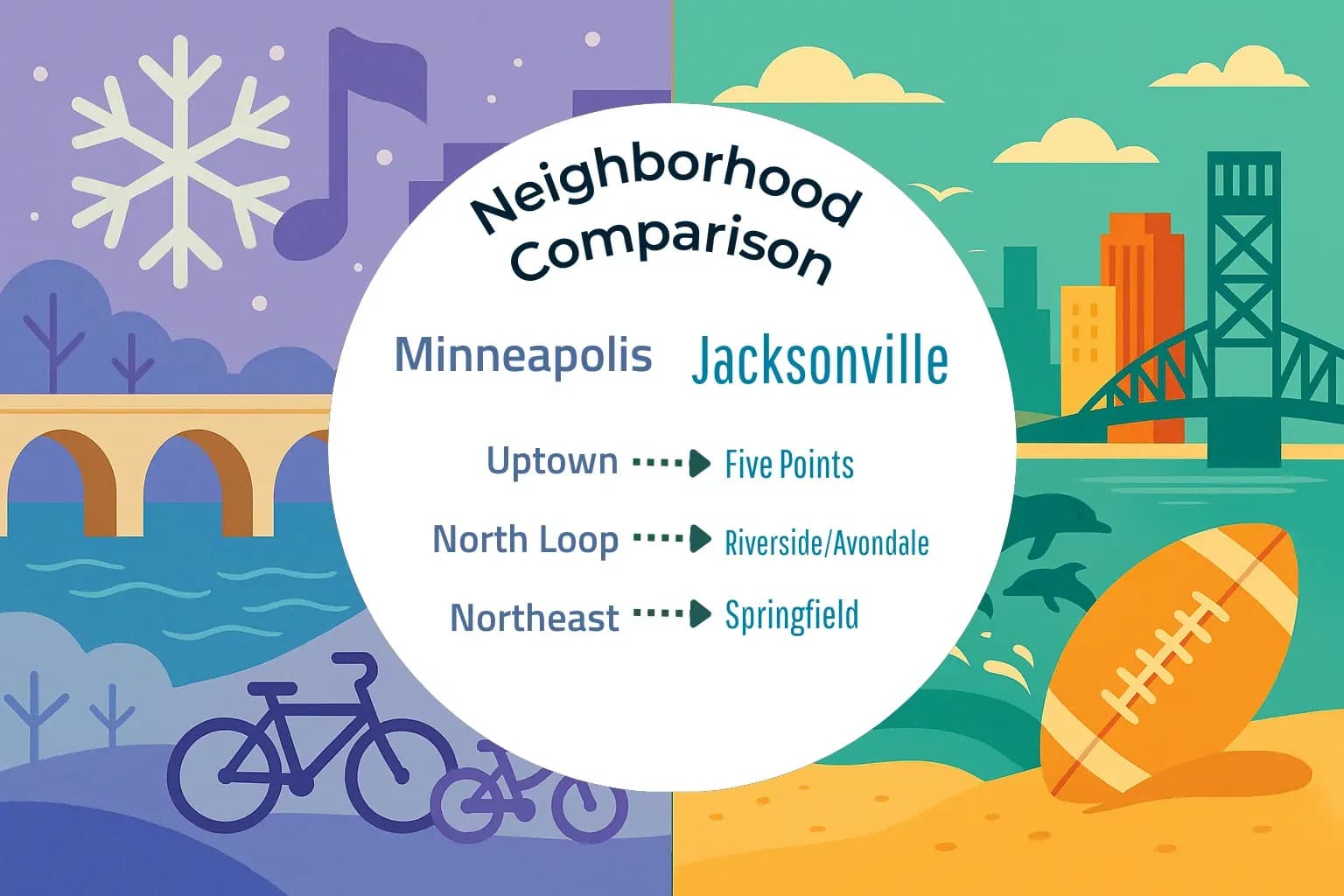 Minneapolis vs Jacksonville Neighborhood Comparison