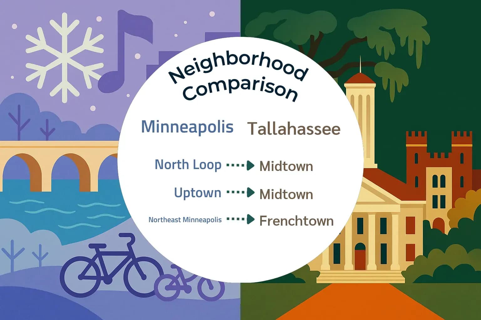 Minneapolis vs Tallahassee Neighborhood Comparison