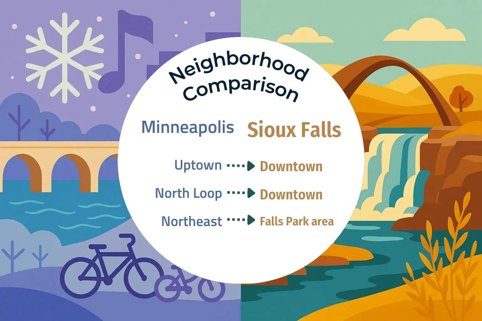 Minneapolis vs Sioux Falls Neighborhood Comparison