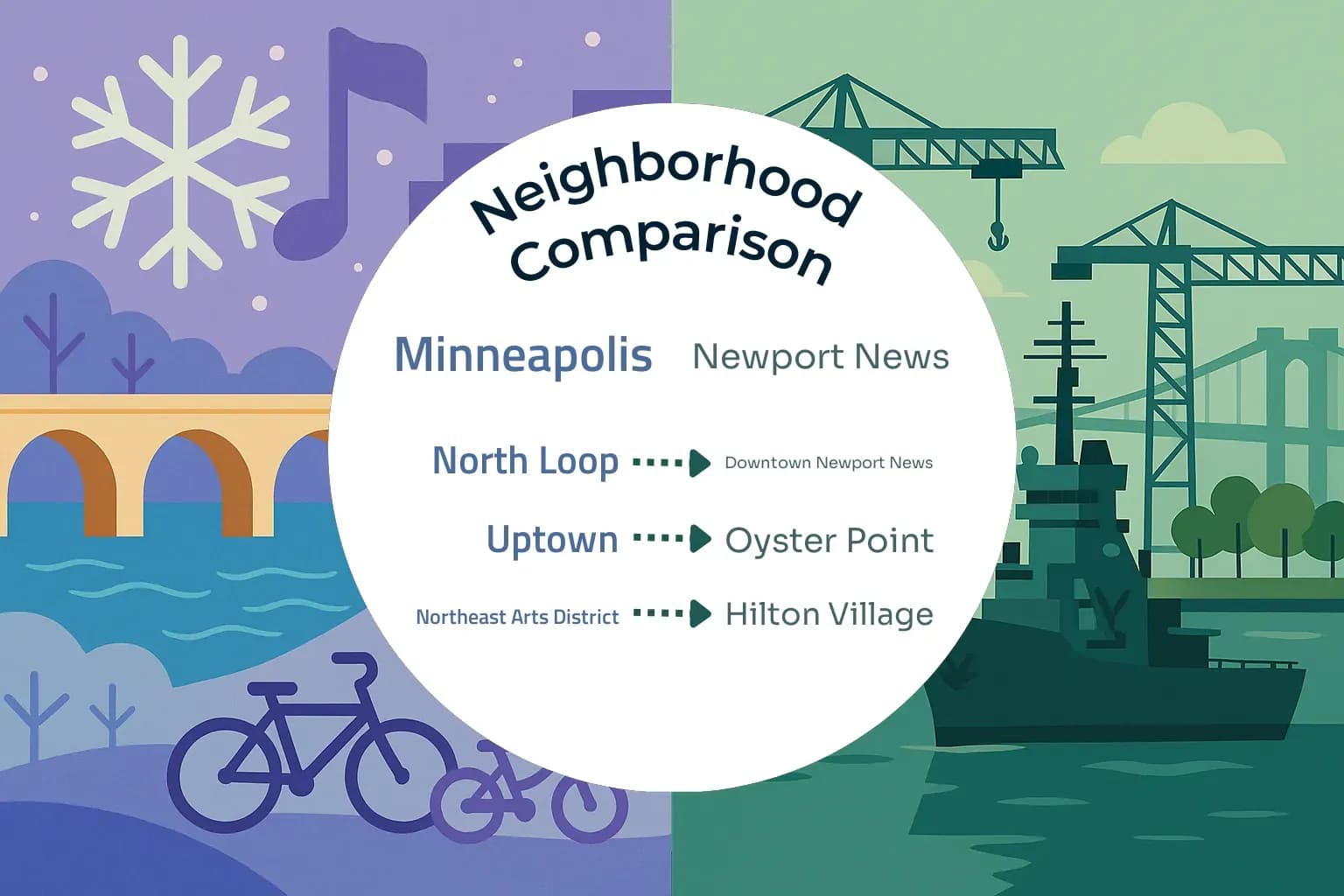 Minneapolis vs Newport News Neighborhood Comparison