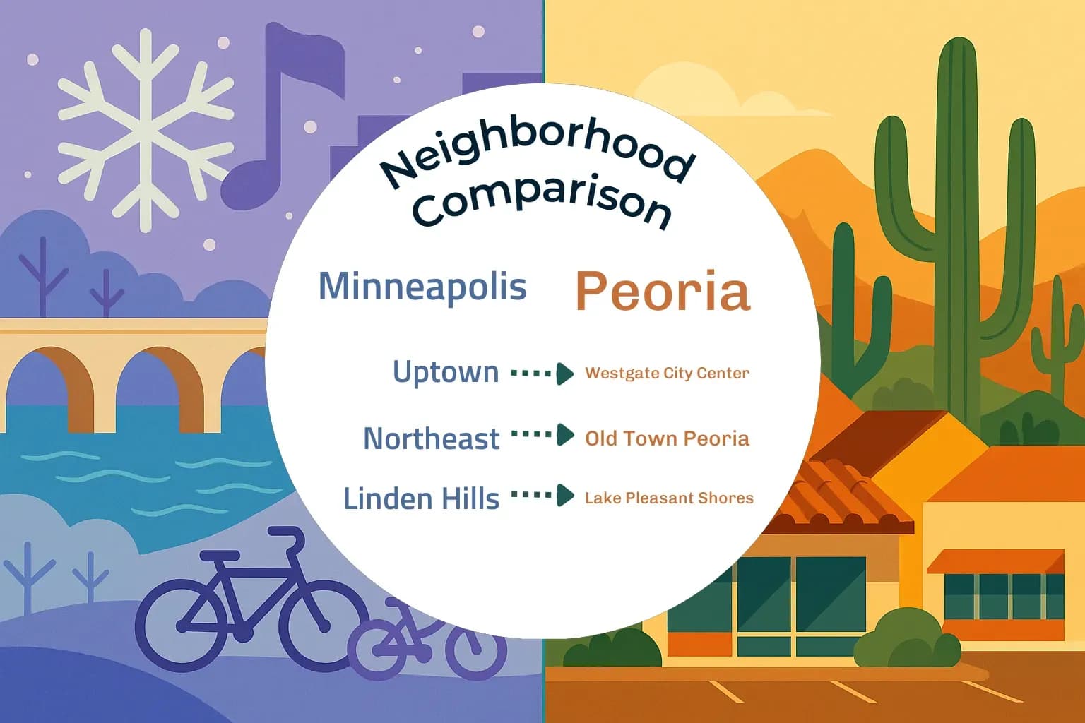 Minneapolis vs Peoria Neighborhood Comparison