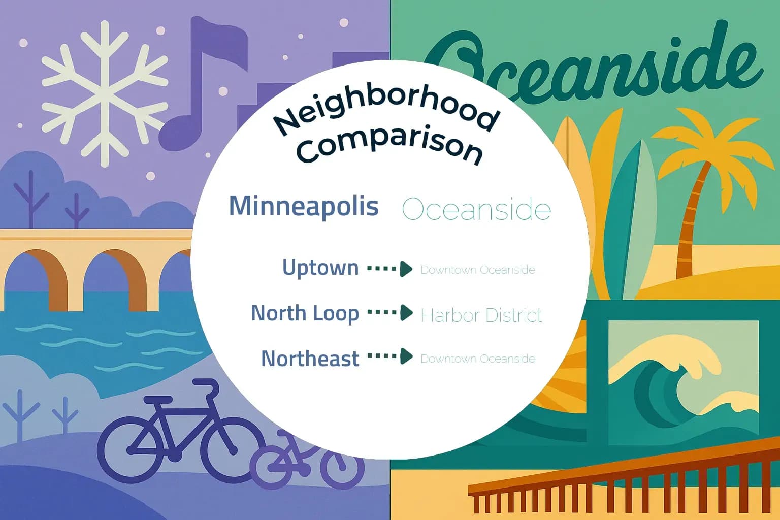 Minneapolis vs Oceanside Neighborhood Comparison