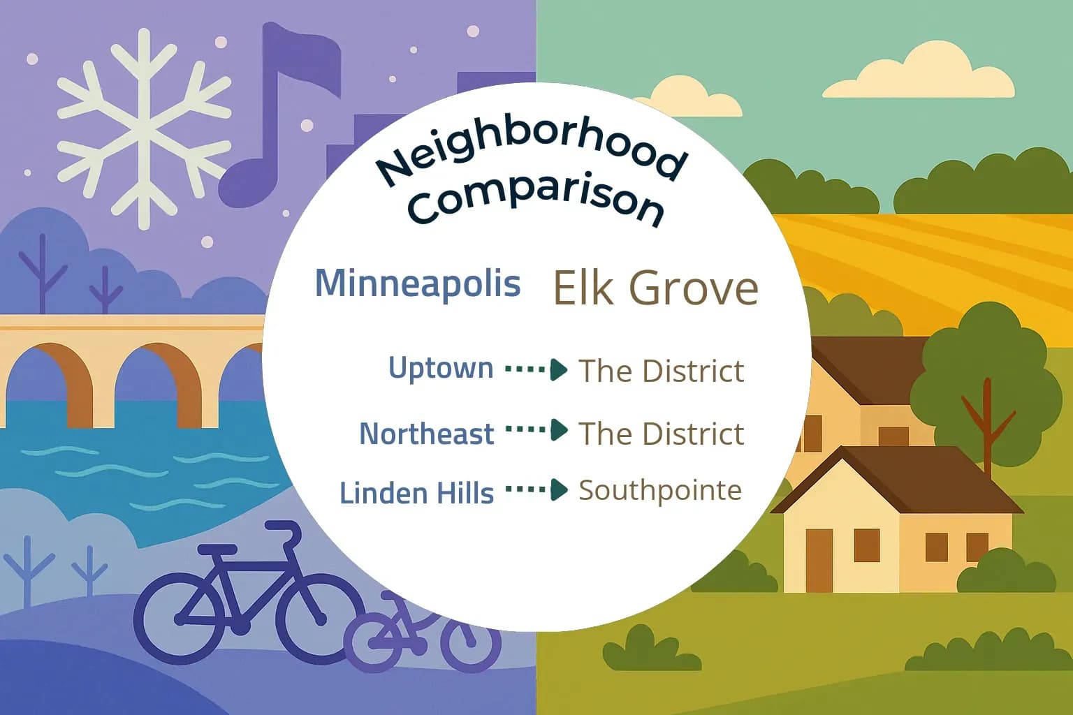 Minneapolis vs Elk Grove Neighborhood Comparison