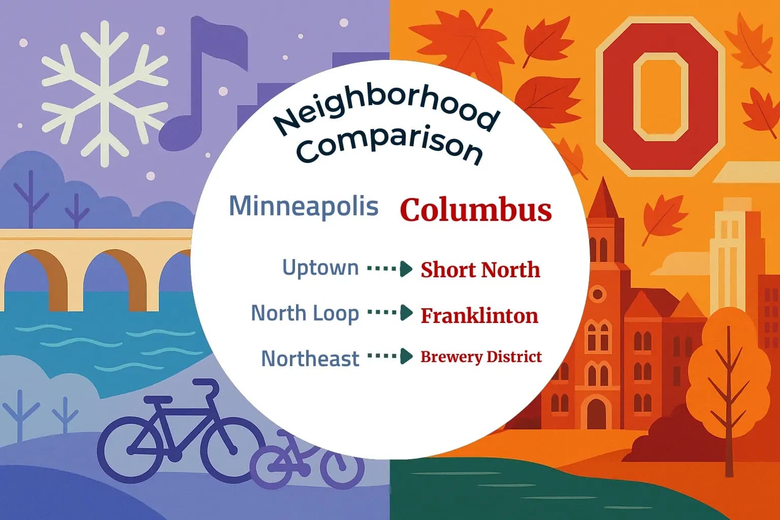 Minneapolis vs Columbus Neighborhood Comparison