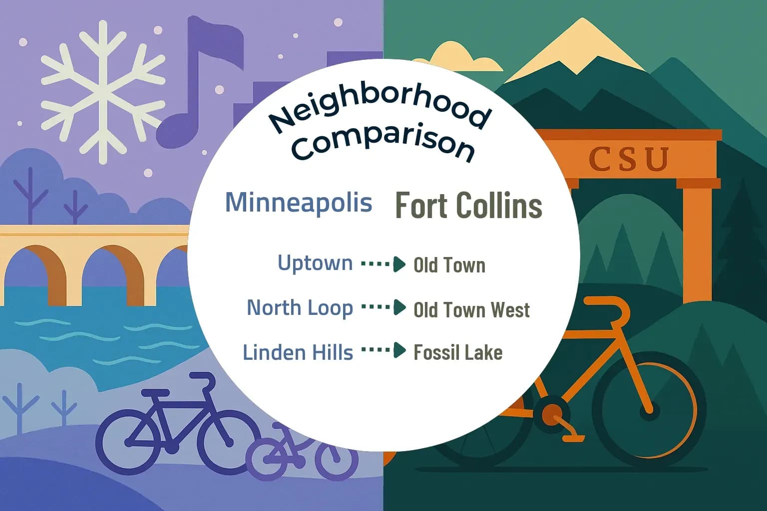 Minneapolis vs Fort Collins Neighborhood Comparison