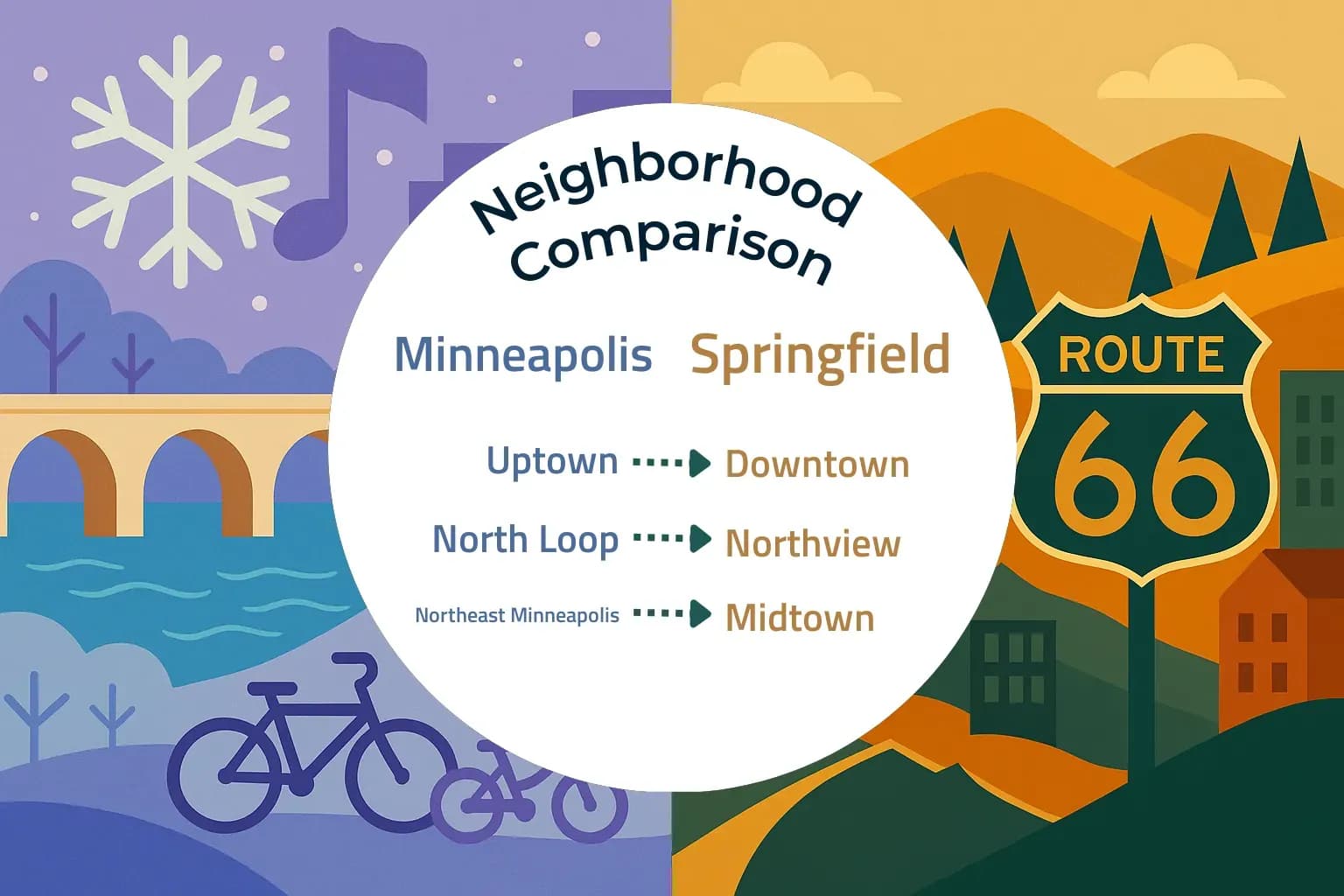 Minneapolis vs Springfield Neighborhood Comparison