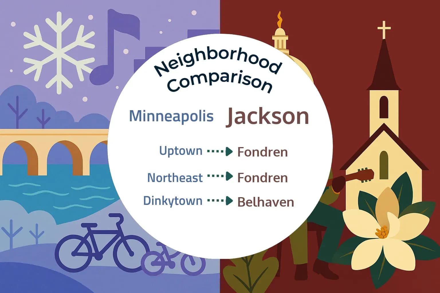 Minneapolis vs Jackson Neighborhood Comparison