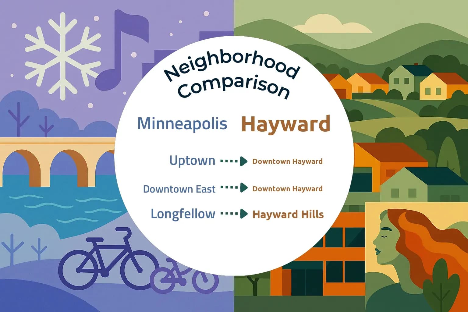 Minneapolis vs Hayward Neighborhood Comparison