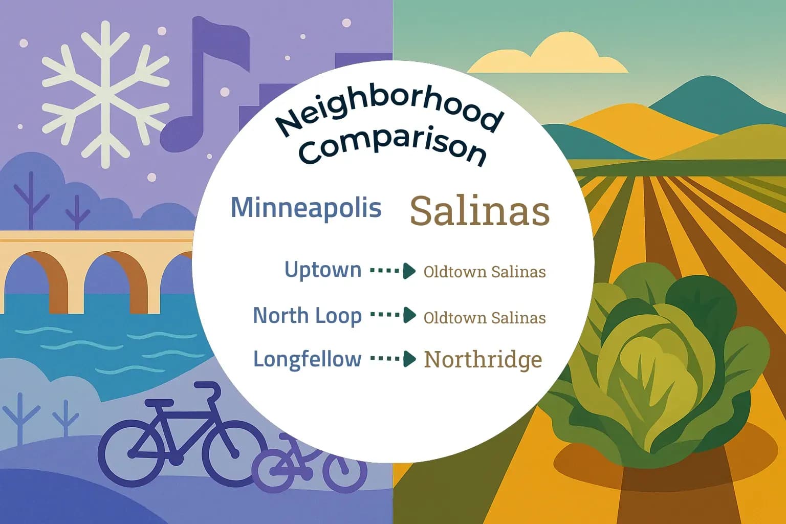 Minneapolis vs Salinas Neighborhood Comparison