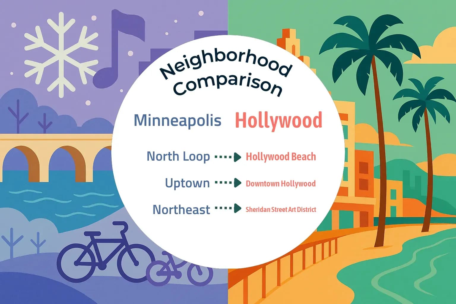 Minneapolis vs Hollywood Neighborhood Comparison