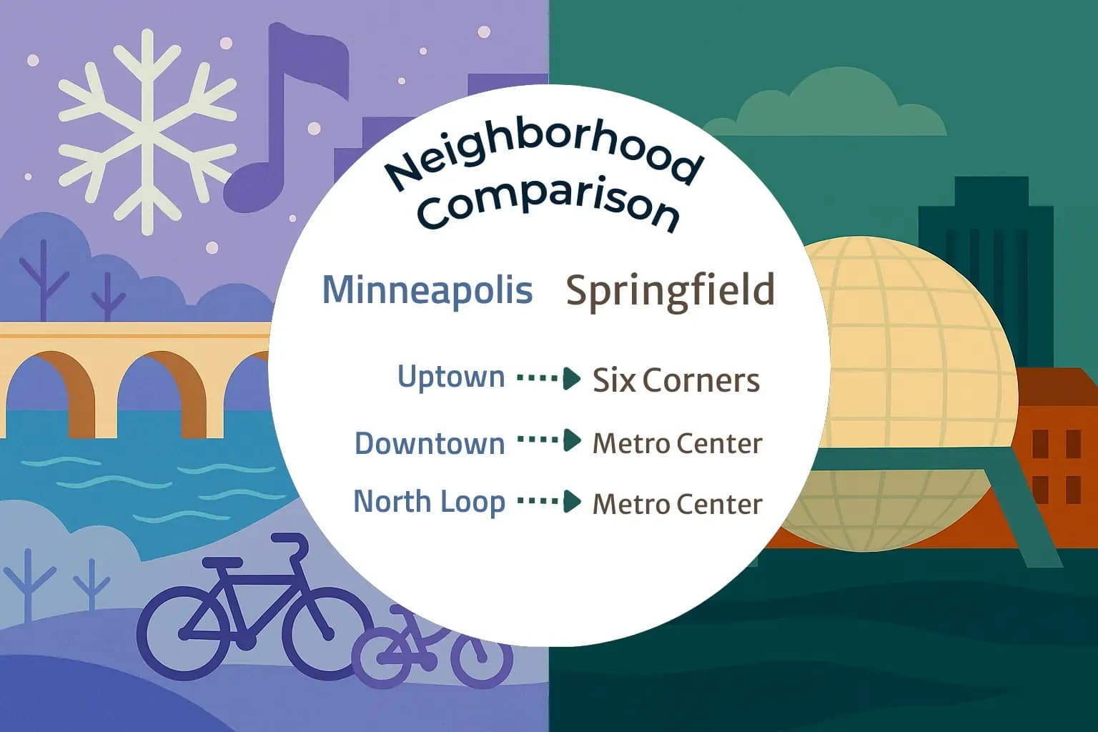 Minneapolis vs Springfield Neighborhood Comparison