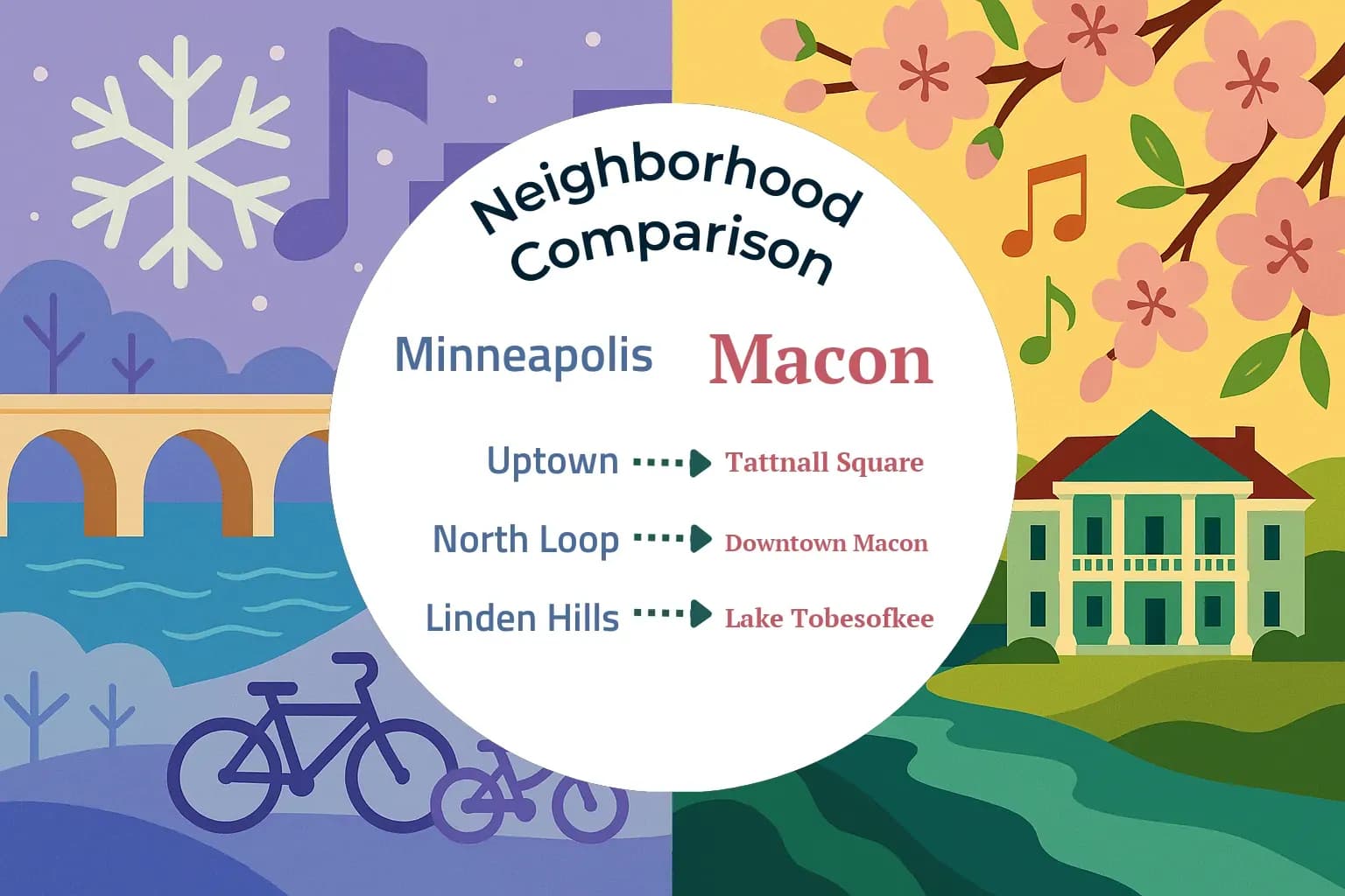 Minneapolis vs Macon Neighborhood Comparison