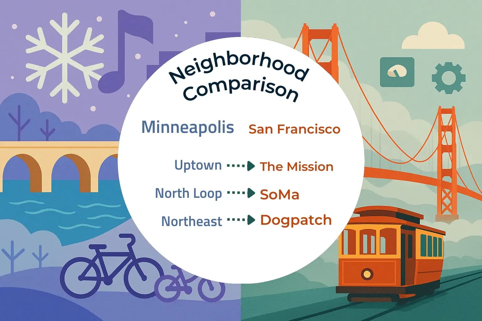 Minneapolis vs San Francisco Neighborhood Comparison