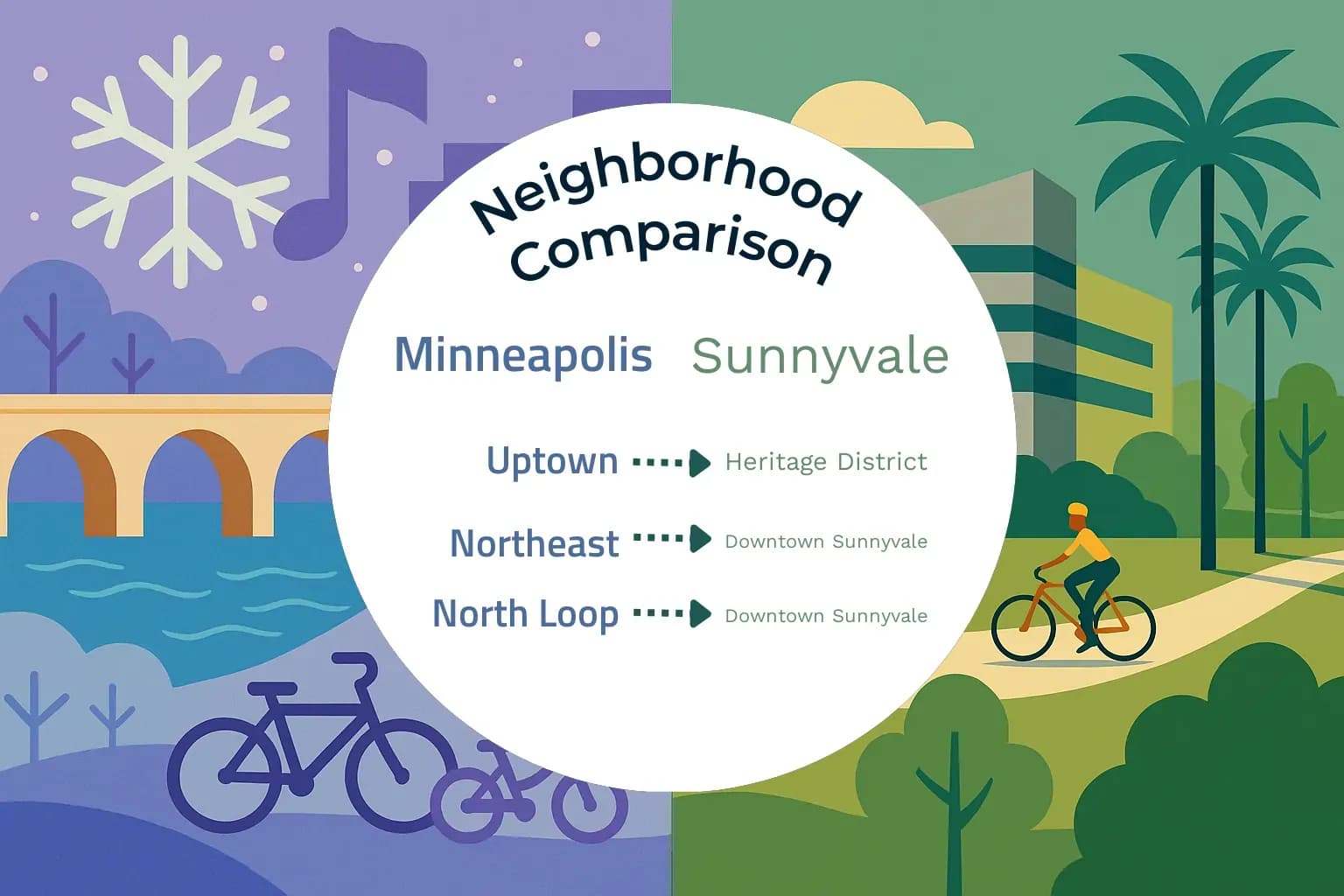 Minneapolis vs Sunnyvale Neighborhood Comparison