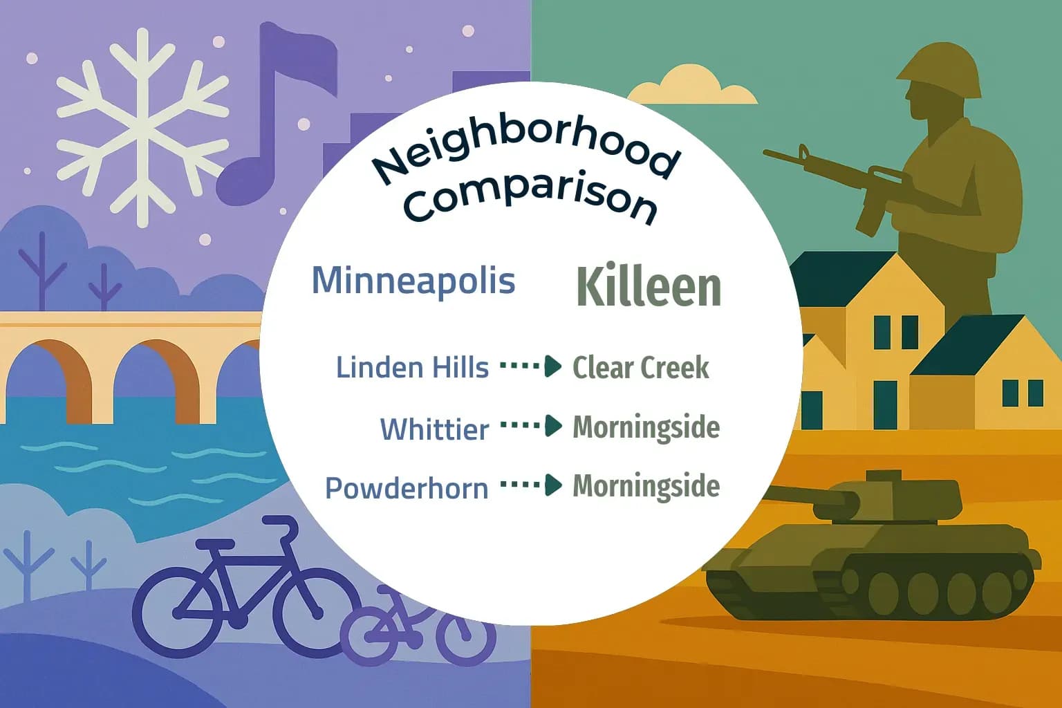 Minneapolis vs Killeen Neighborhood Comparison