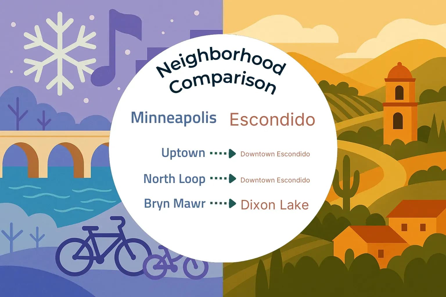 Minneapolis vs Escondido Neighborhood Comparison