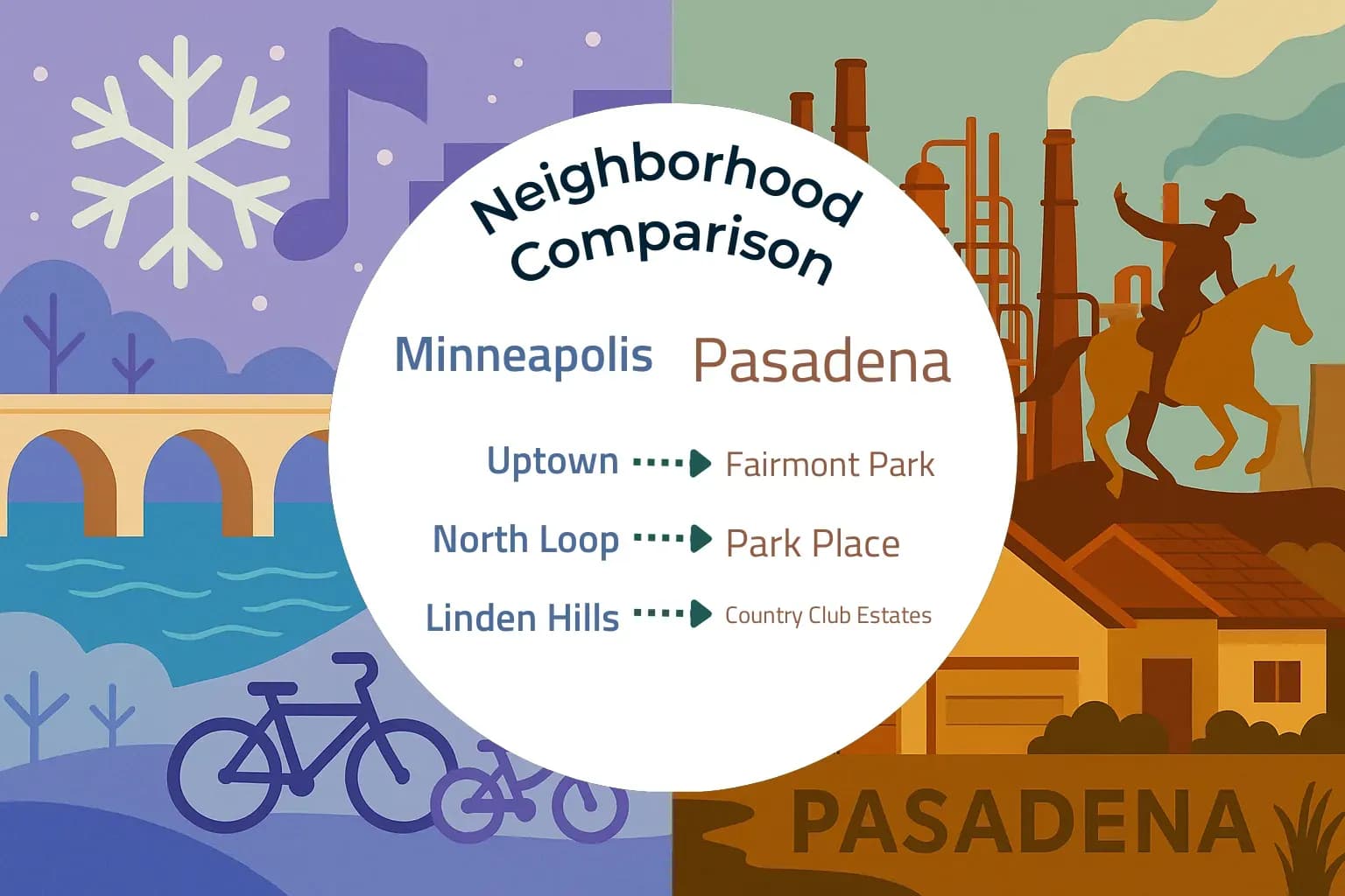 Minneapolis vs Pasadena Neighborhood Comparison