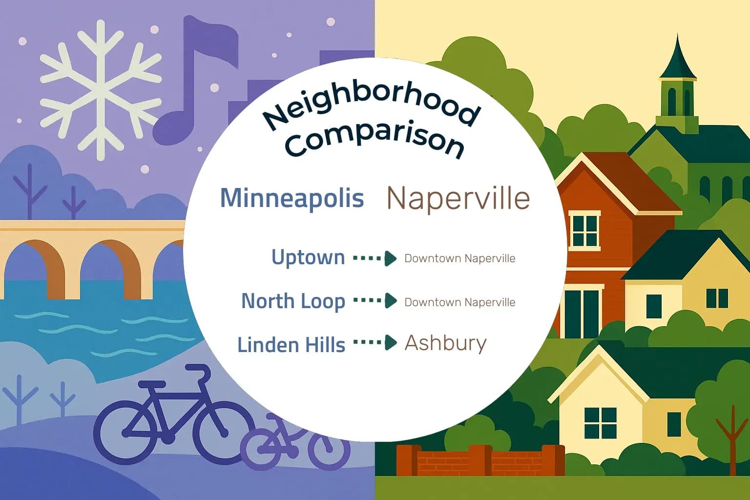 Minneapolis vs Naperville Neighborhood Comparison
