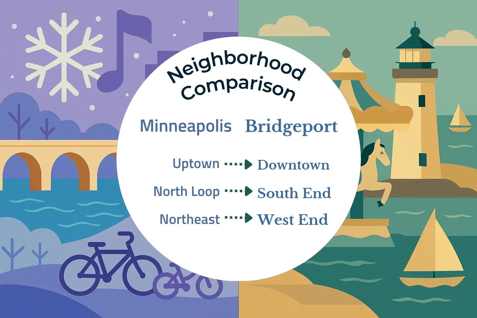 Minneapolis vs Bridgeport Neighborhood Comparison