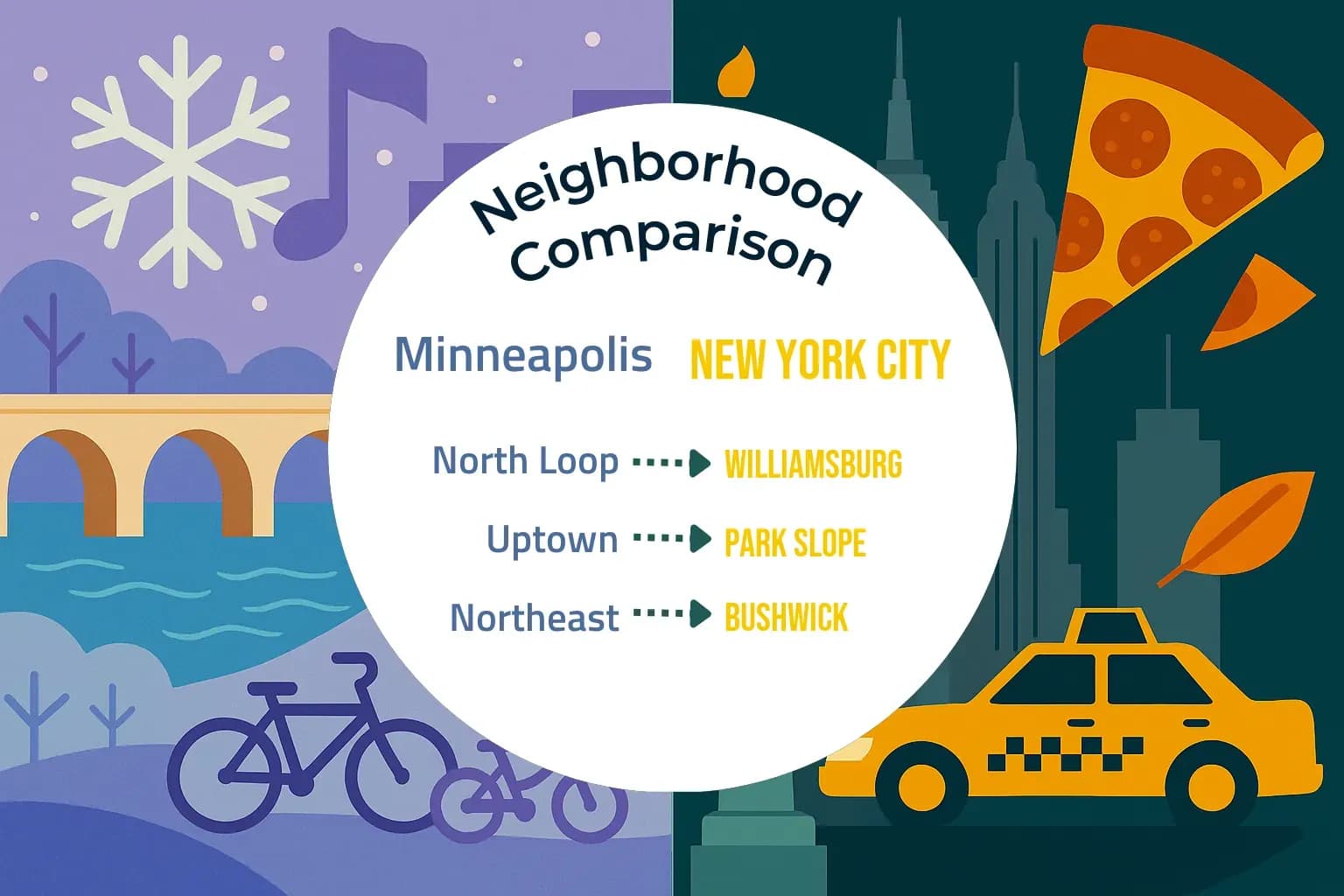 Minneapolis vs New York City Neighborhood Comparison