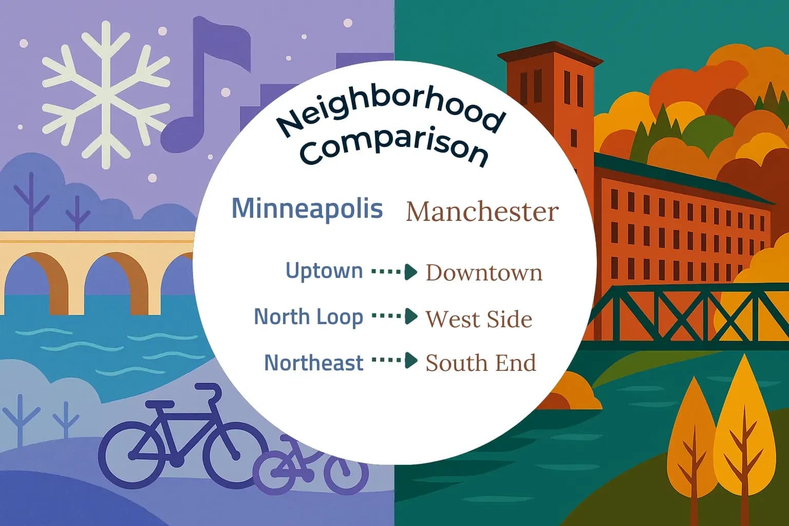 Minneapolis vs Manchester Neighborhood Comparison