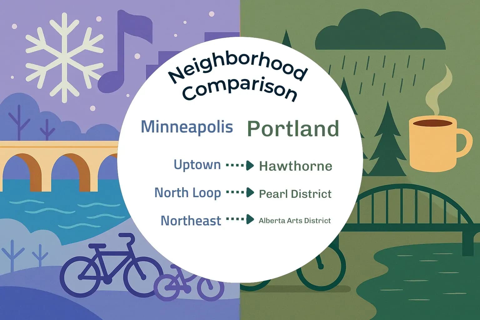 Minneapolis vs Portland Neighborhood Comparison