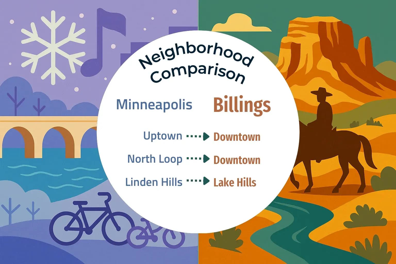 Minneapolis vs Billings Neighborhood Comparison