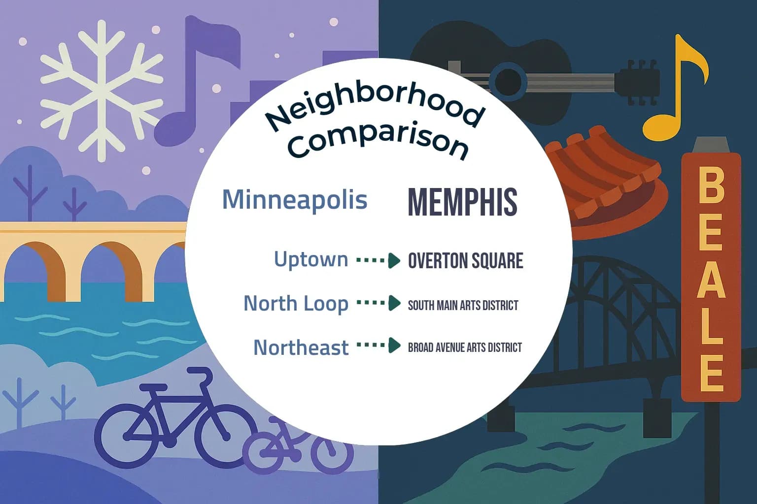 Minneapolis vs Memphis Neighborhood Comparison
