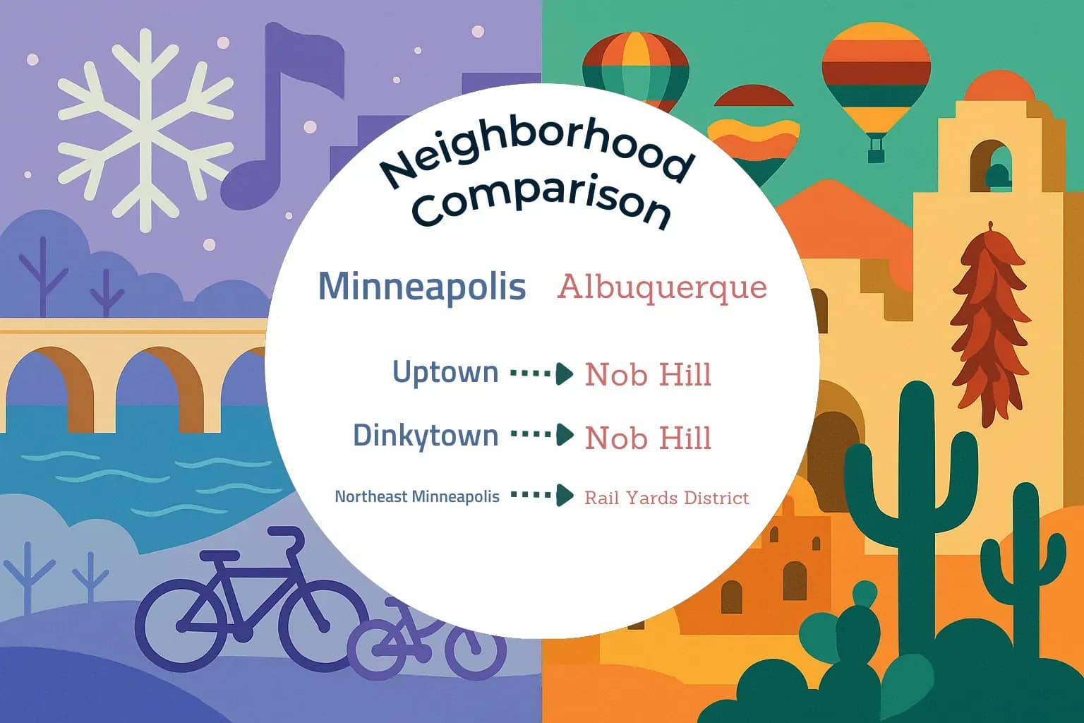 Minneapolis vs Albuquerque Neighborhood Comparison