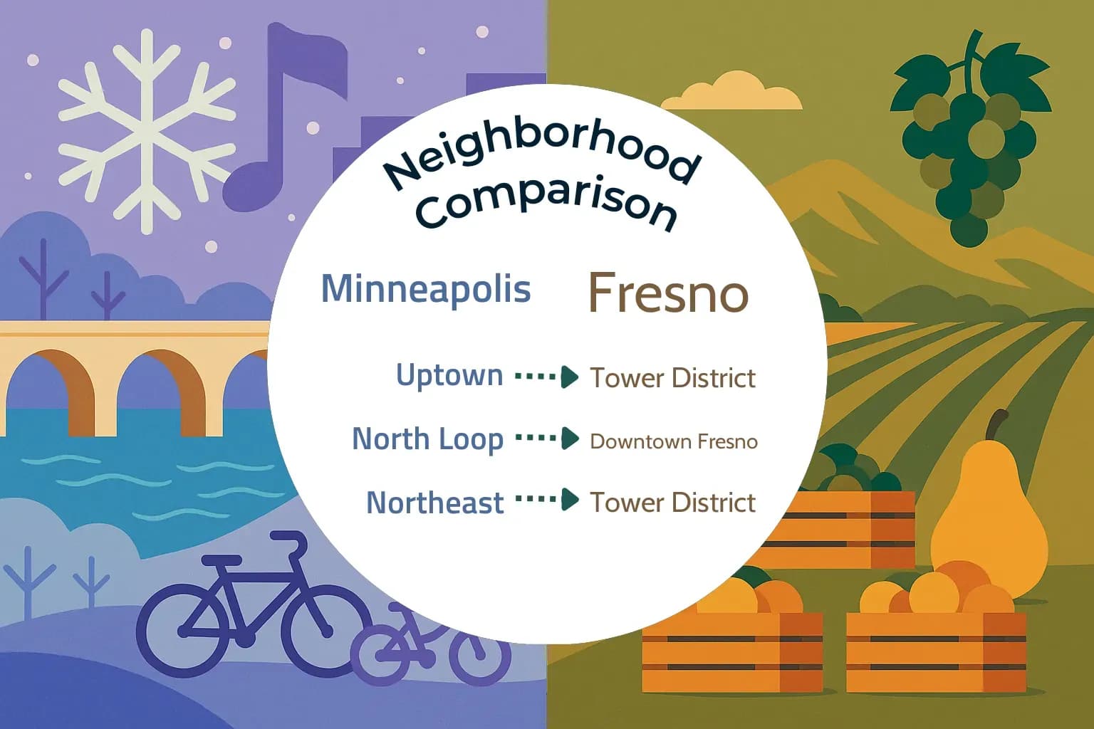Minneapolis vs Fresno Neighborhood Comparison