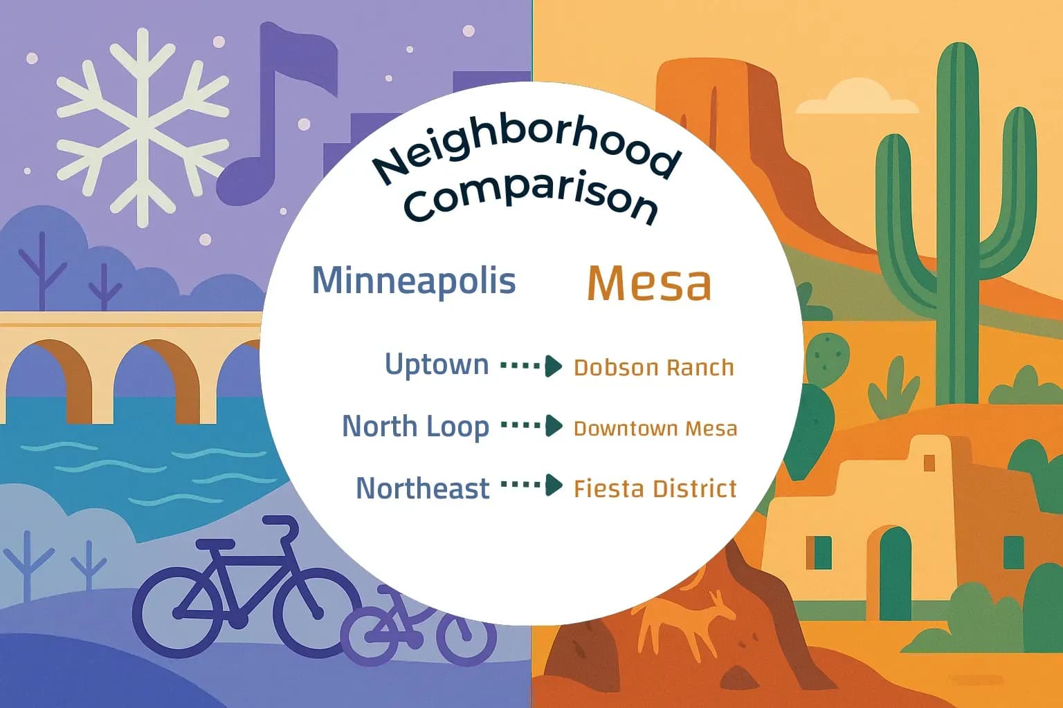 Minneapolis vs Mesa Neighborhood Comparison