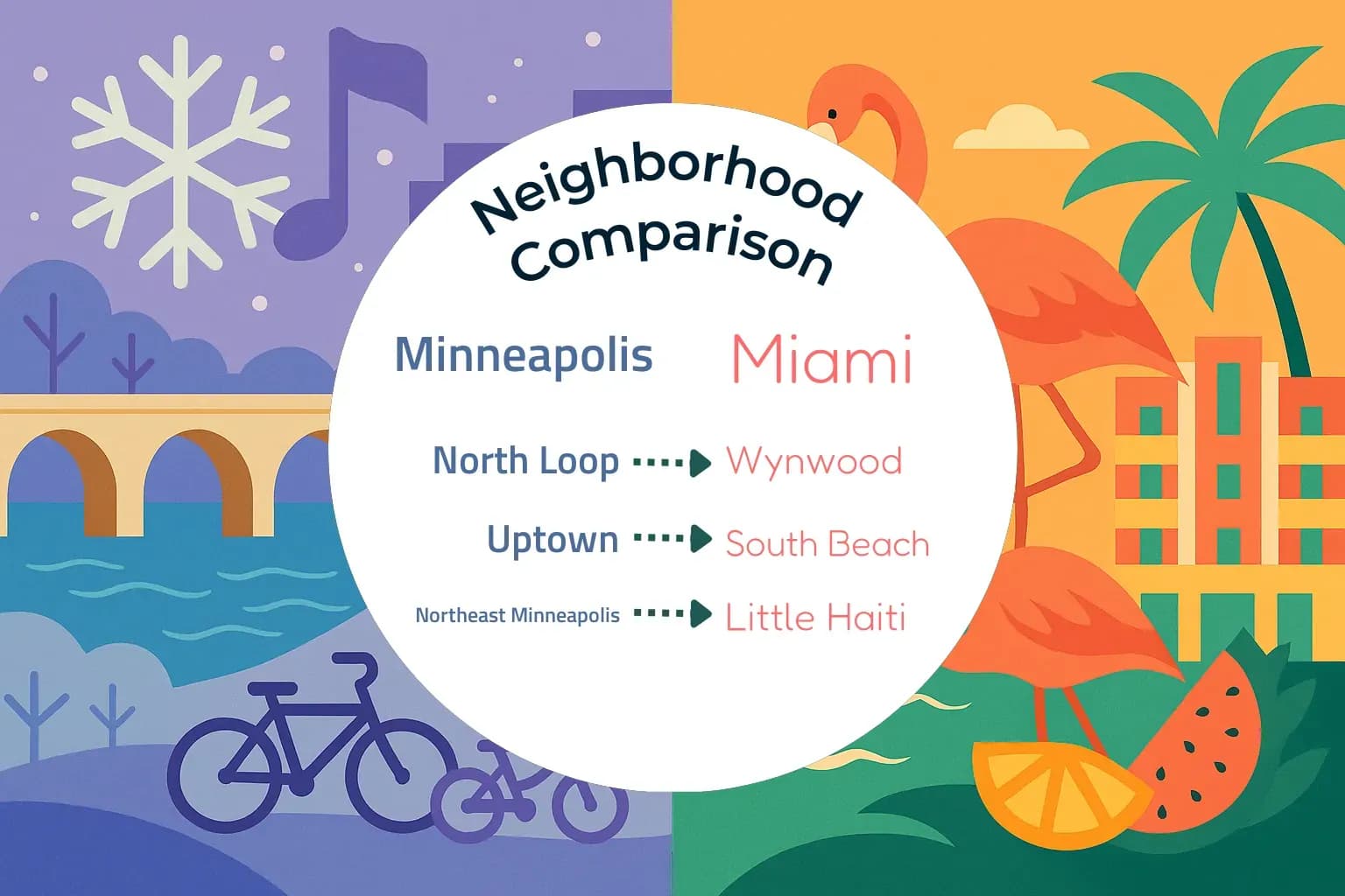 Minneapolis vs Miami Neighborhood Comparison
