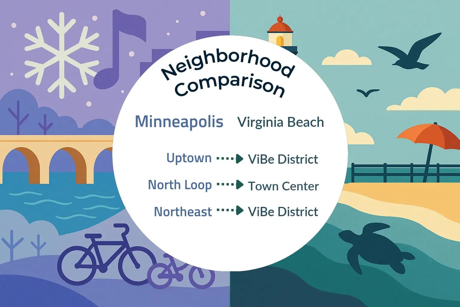 Minneapolis vs Virginia Beach Neighborhood Comparison