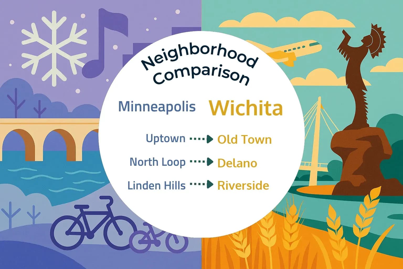 Minneapolis vs Wichita Neighborhood Comparison